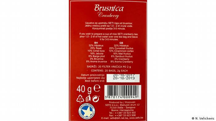 Bosnien-Herzegowina Cranberry Tee