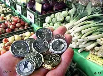 手中一把欧元硬币，能买几颗葱？