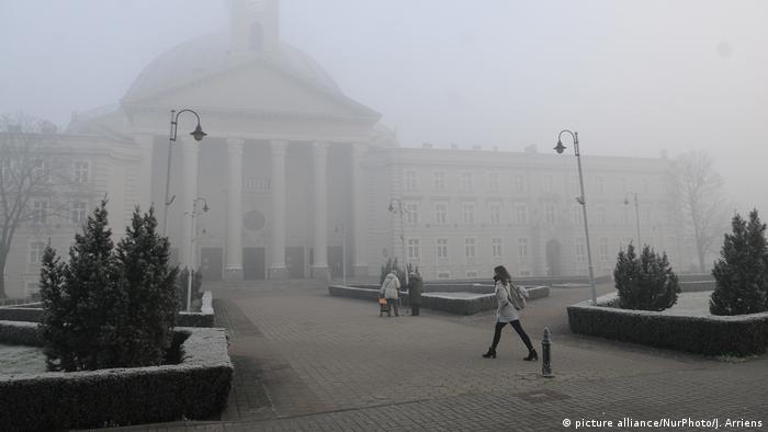 Smog in Bydgoszcz, central Poland