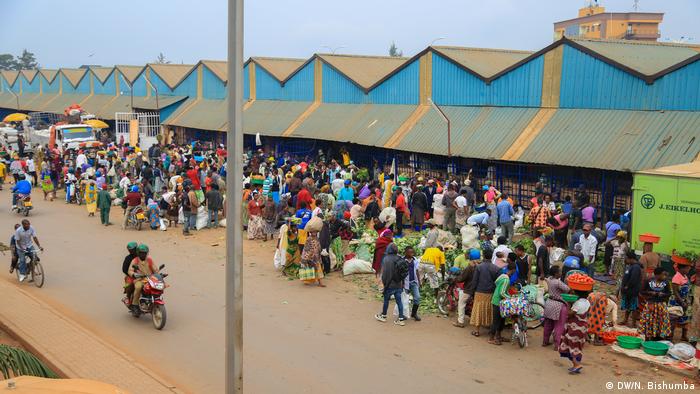 Kimironko market near Kigali