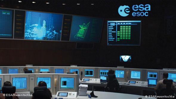 The main control room of the European Space Agency