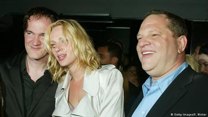 Quentin Tarantino, Uma Thurman und Harvey Weinstein