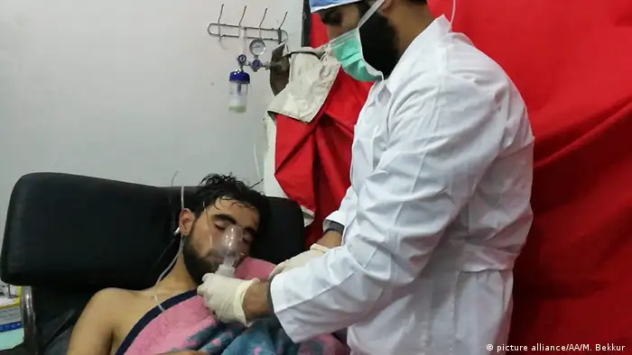 Giftgasangriff des Assad-Regimes in Idlib (picture alliance/AA/M. Bekkur )