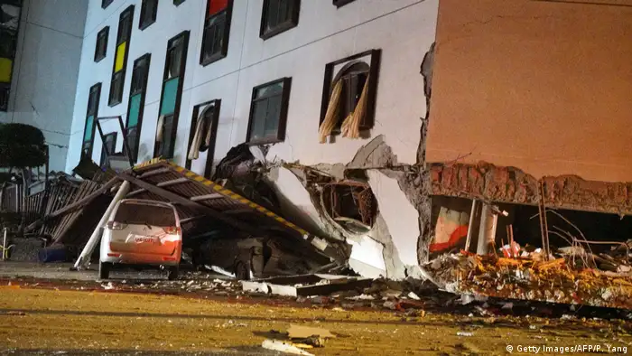 Taiwan Erdbeben Marshal-Hotel in Hualien (Getty Images/AFP/P. Yang)