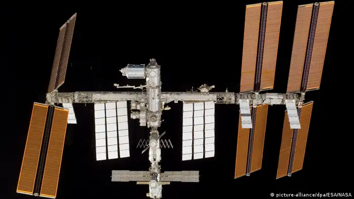 Internationale Raumstation ISS nach dem Ablegen der Raumfähre «Atlantis»