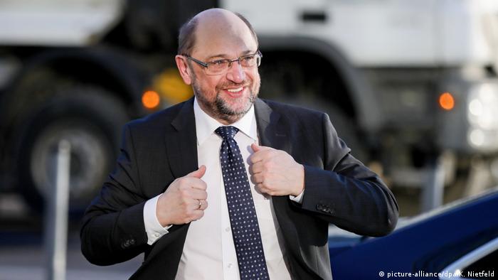SPD leader Martin Schulz arriving for coalition talks