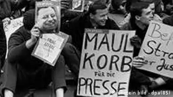 Deutschland Geschichte Kultur Presse Spiegel-Affäre Demonstration in Frankfurt