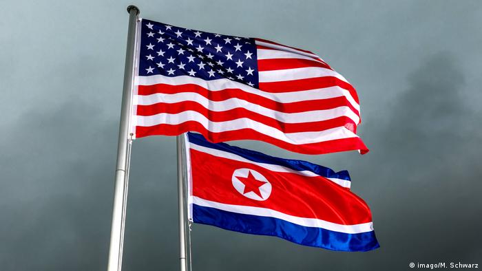 Flaggen USA Nordkorea (imago/M. Schwarz)