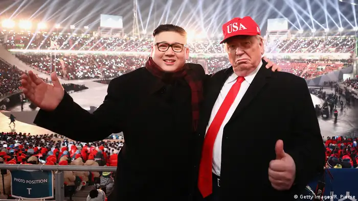 2018 Pyeongchang Winter Olympische Spiele - Eröffnung - Trump u Kim Jong Un Double (Getty Images/R. Pierse)