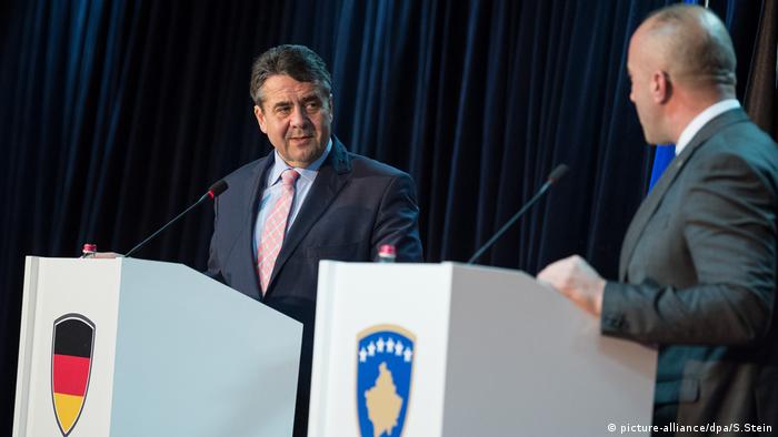 German Foreign Minister Sigmar Gabriel on state visit to Kosovo