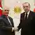 Tillerson and Erdogan shake hands