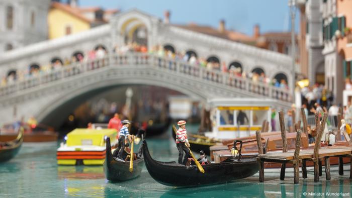 Wunderland in Hamburg — a scene in miniature Venice (Miniatur Wunderland)