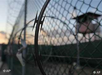 Barbed wire fence at Guantanamo Bay prison