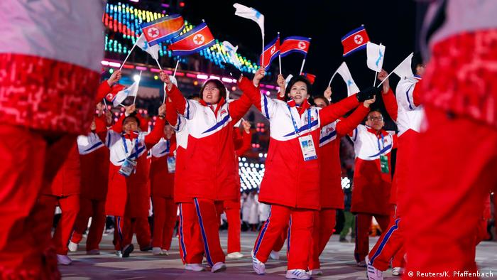 Südkorea Pyeongchang- Abschlussfeier der Olympischen Spiele (Reuters/K. Pfaffenbach)
