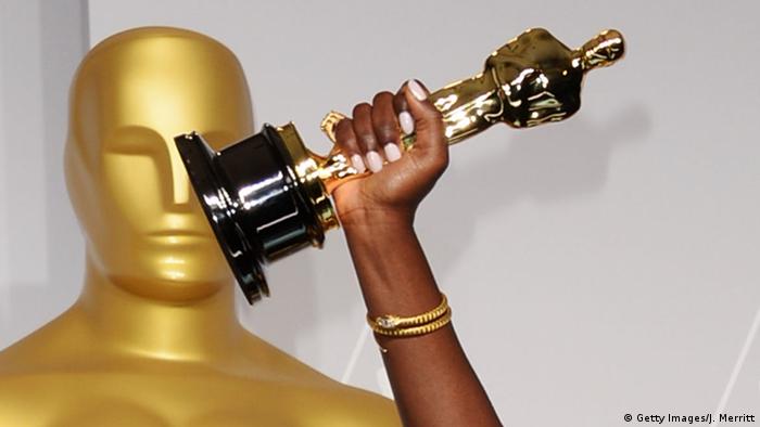 Actress Lupita Nyong'o poses in the press room during the Oscars at Loews Hollywood Hotel on March 2, 2014
