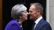 Theresa May and Donald Tusk Theresa May and Donald Tusk
