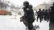Policeman dragging off protester in Kyiv Policeman dragging off protester in Kyiv