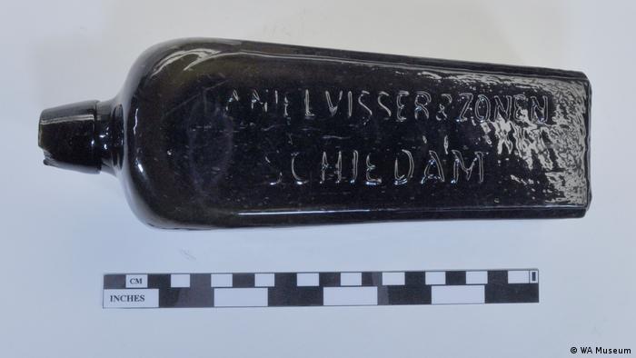 Close up image of the world's oldest message in a bottle. Image courtesy of WA Museum