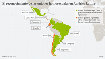 Infografik Karte Homosexualität Latein Amerika SPA