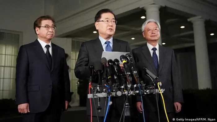 USA Chung Eui Yong Ankündigung zu Nordkorea im Weißen Haus (Getty Images/AFP/M. Ngan)