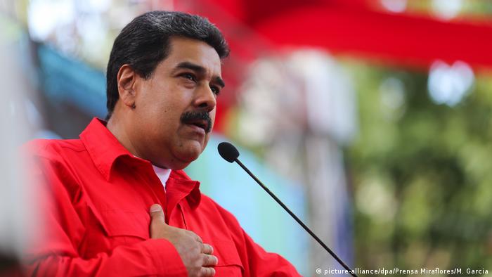 Venezuela Nicolas Maduro in Caracas (picture-alliance/dpa/Prensa Miraflores/M. Garcia)