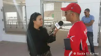 Marokko Fußball-Reporterin Saida El Alaoui
