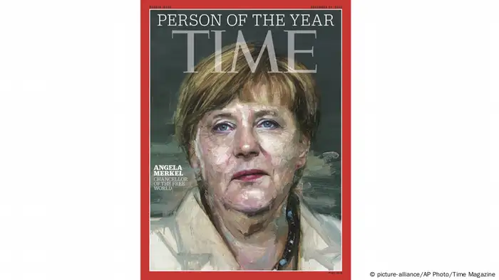 Time Magazine Cover 2015 mit Bundeskanzlerin Angela Merkel. (picture-alliance/AP Photo/Time Magazine)