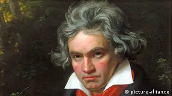 Porträt Ludwig van Beethoven bei der Komposition der Missa Solemnis, 1820.