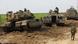 Israelische Panzer nahe der Grenze zu Gaza Israelische Panzer nahe der Grenze zu Gaza