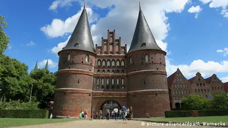 Holstentor in the northern German city of Lübeck 
