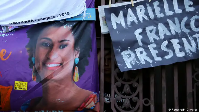 Brasilien Proteste Ermordung Kommunalpolitikerin Marielle Franco (Reuters/P. Olivares)