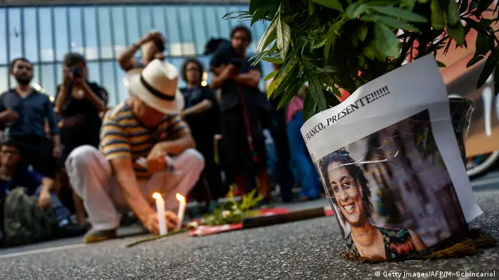 Brasilien Proteste Ermordung Kommunalpolitikerin Marielle Franco (Getty Images/AFP/M. Schincariol)