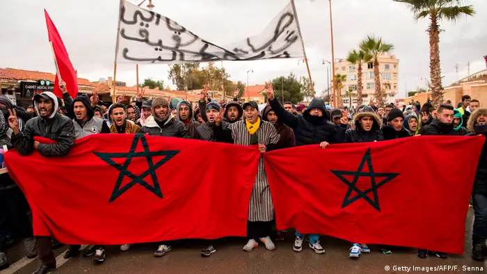 Marokko Proteste gegen wirtschaftliche Marginalisierung in Jerada (Getty Images/AFP/F. Senna)