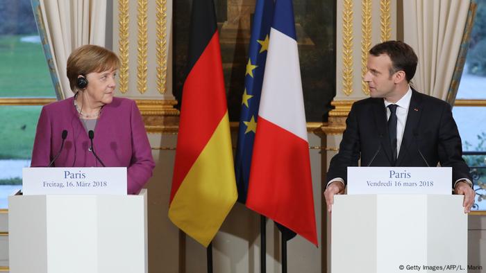 Frankreich Treffen Angela Merkel & Emmanuel Macron in Paris (Getty Images/AFP/L. Marin)