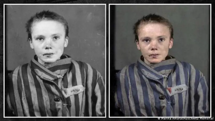 Czesława Kwoka Auschwitz Opfer coloriert von Marina Amaral
