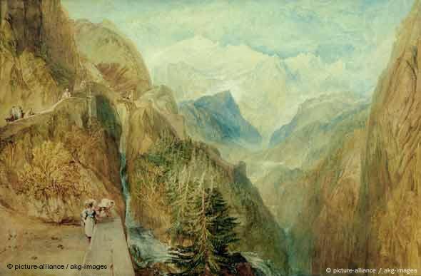 William Turner, Mont Blanc from Fort Roch in the Val d'Aosta - Aquarell, um 1804, 66 x 100 cm, Privatsammlung (Foto: picture-alliance / akg-images)