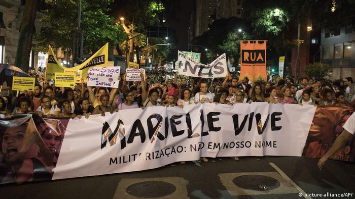 Marielle Franco protest in Rio de Janeiro