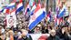 Kroatien Zagreb Demonstration gegen Unterzeichnung der Istanbul Konvention Kroatien Zagreb Demonstration gegen Unterzeichnung der Istanbul Konvention