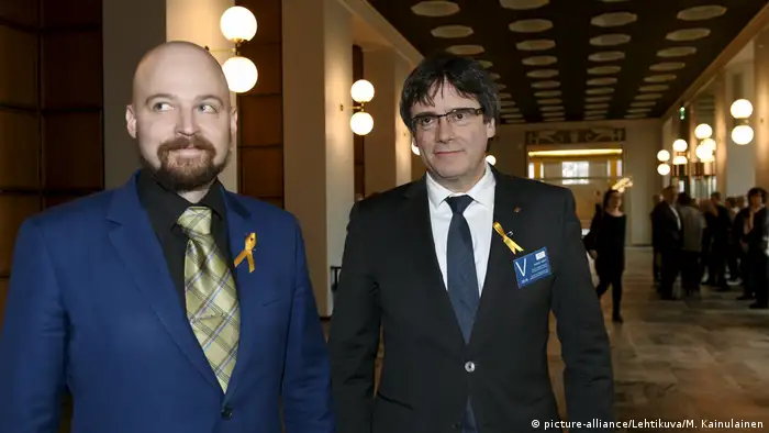 Finnland Helsinki Carles Puigdemont (picture-alliance/Lehtikuva/M. Kainulainen)