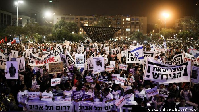 Israel Teal Aviv Demonstration gegen Abschiebung von Asylsuchenden