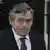 Gordon Brown on Downing Street, looking subdued