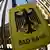 A sign with the German eagle and words "bad bank" underneath