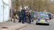 Police outside a homeless shelter in Schweinfurt Police outside a homeless shelter in Schweinfurt