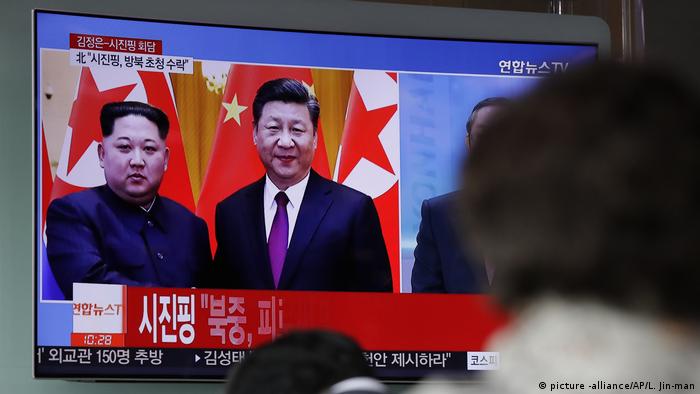 Südkorea TV Treffen Kim Jong Un Xi Jinping