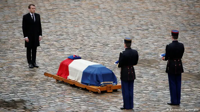 Frankreich Gedenkfeier für den getöteten Polizisten Arnaud Beltrame (Reuters/C. Hartmann)