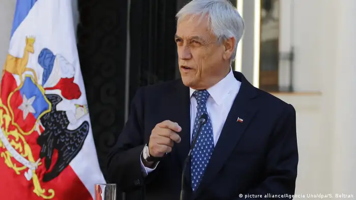 UN-Gericht: Bolivien fordert von Chile erneut Zugang zum Meer - Präsident Sebastian Pinera (picture alliance/Agencia Uno/dpa/S. Beltran)