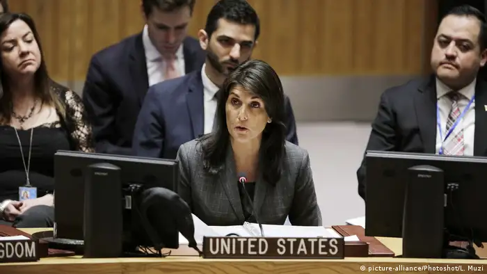 USA Nikki Haley UN-Botschafterin (picture-alliance/Photoshot/L. Muzi)