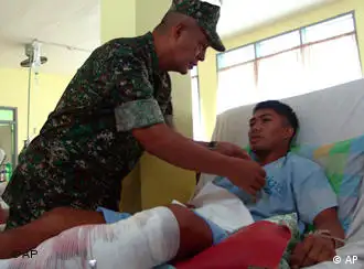 菲律宾军方医院中的伤员