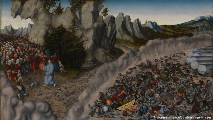Lucas Cranach the Elder's painting of the Biblical tale of Israelites escaping through the Red Sea