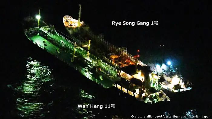 Nordkorea Umgehung der UN-Sanktionen durch Frachtschiffe